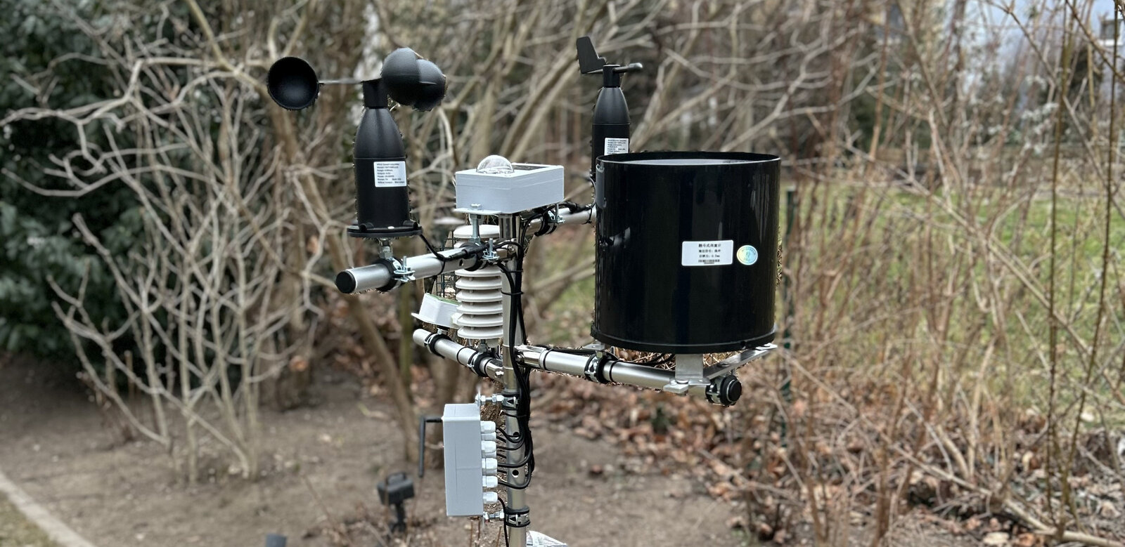 WeatherLox weather station in the garden